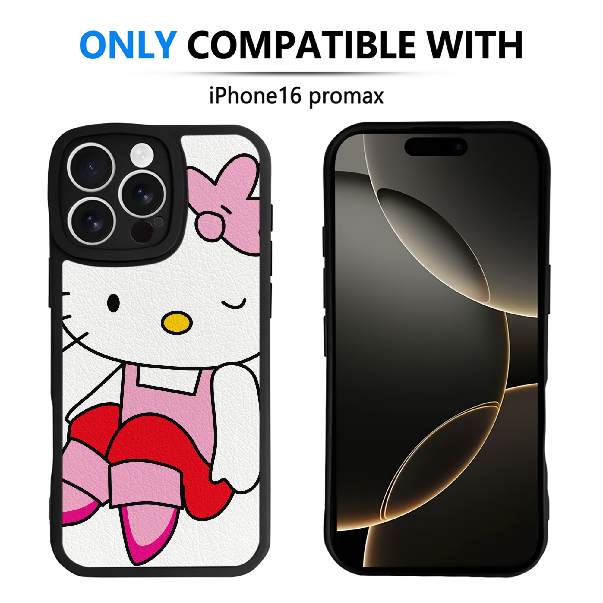 （画像用） Hello Kitty ハローキティ 【iPhone 16シリーズ対応】シリコンスマホケース（レザー調） 材質：シリコン